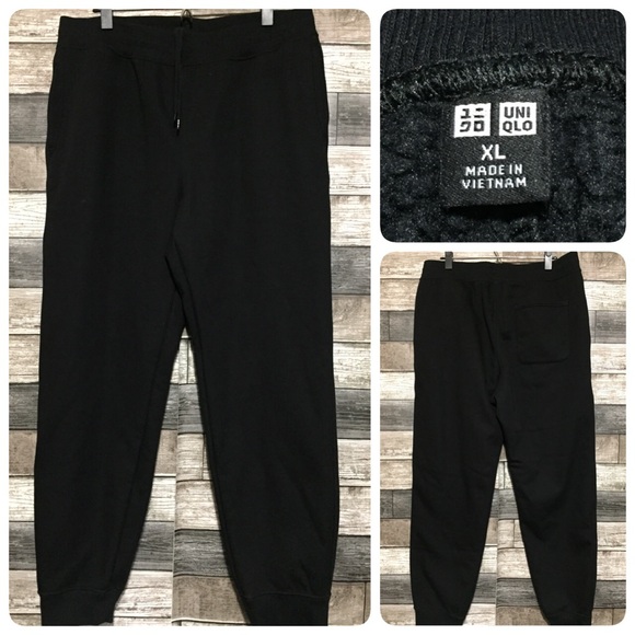 Uniqlo Heattech Fleece Lined Sweatpants Joggers Men’s XL Black (Inseam 29) - Picture 1 of 9
